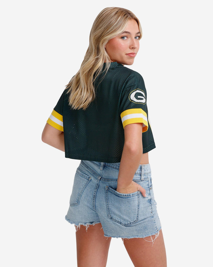 Green Bay Packers Womens Gameday Mesh Crop Top FOCO - FOCO.com