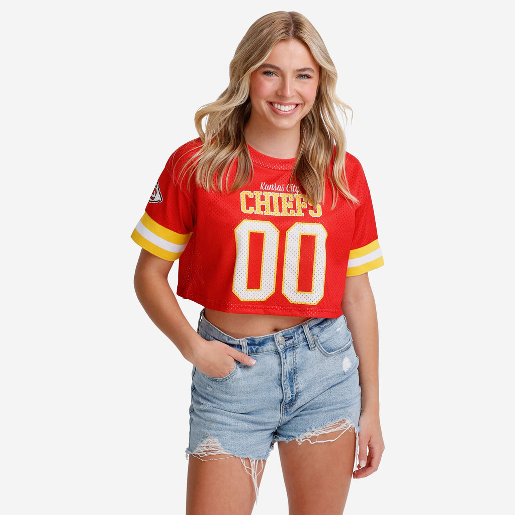 Kansas City Chiefs Womens Gameday Mesh Crop Top FOCO S - FOCO.com