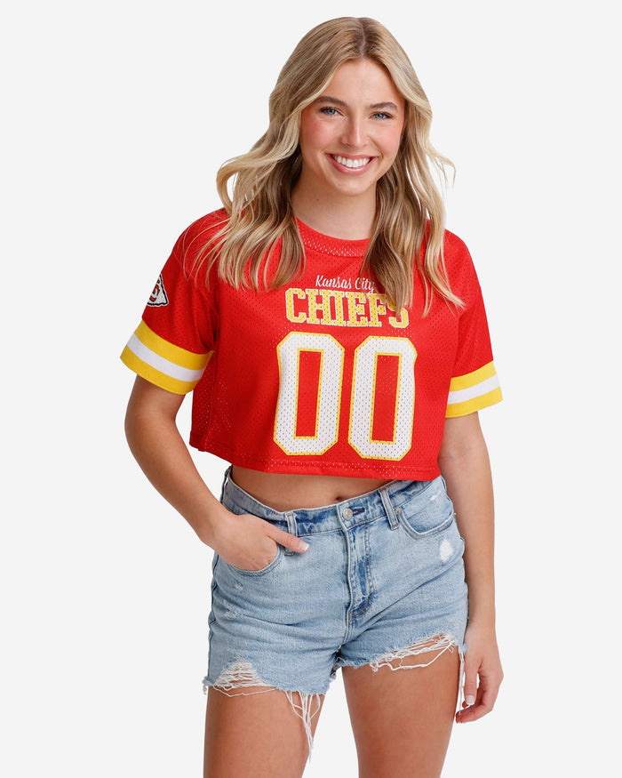 Kansas City Chiefs Womens Gameday Mesh Crop Top FOCO S - FOCO.com