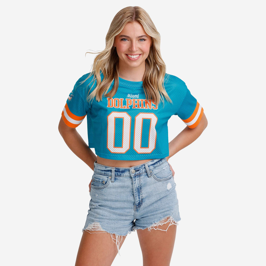 Miami Dolphins Womens Gameday Mesh Crop Top FOCO S - FOCO.com