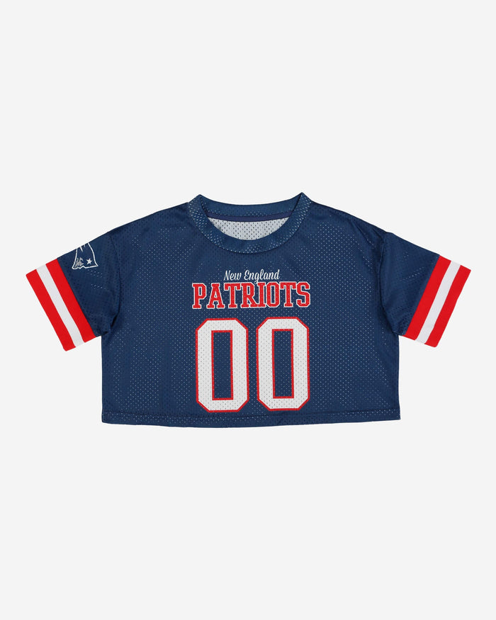 New England Patriots Womens Gameday Mesh Crop Top FOCO - FOCO.com