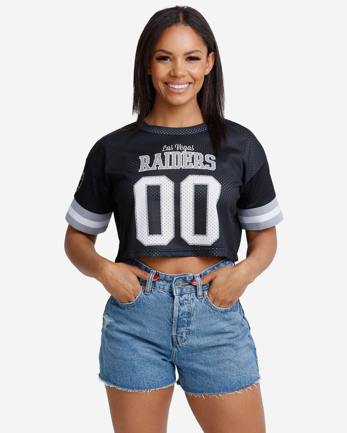 Las Vegas Raiders Womens Gameday Mesh Crop Top FOCO S - FOCO.com