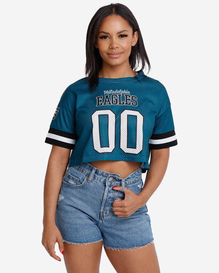 Philadelphia Eagles Womens Gameday Mesh Crop Top FOCO S - FOCO.com