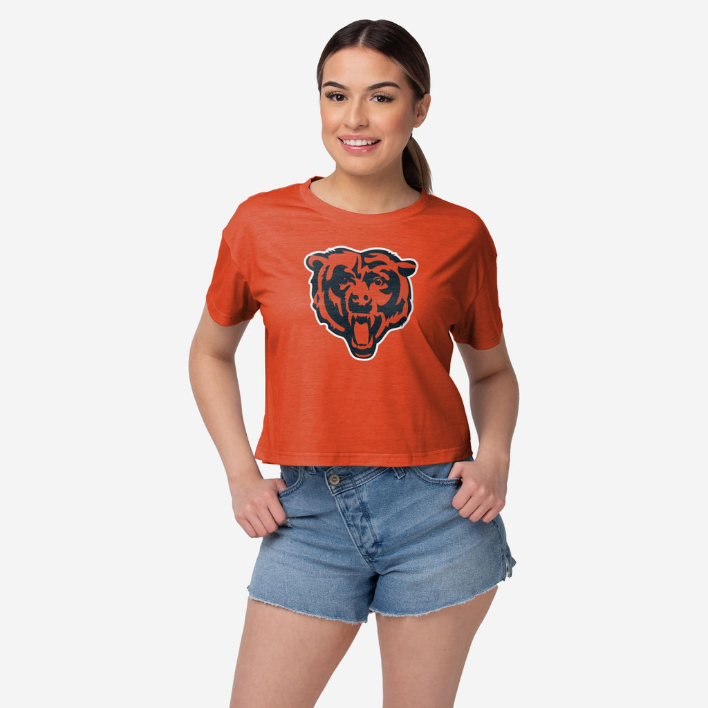 Chicago Bears Womens Alternate Team Color Crop Top FOCO S - FOCO.com