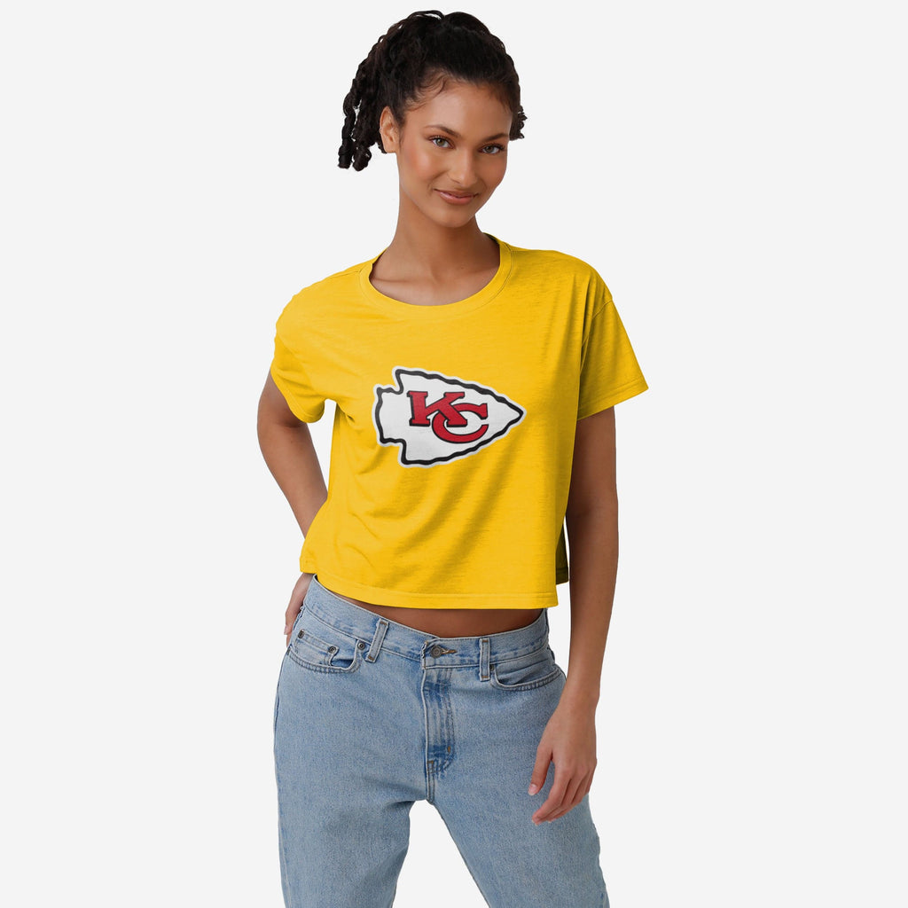 Kansas City Chiefs Womens Alternate Team Color Crop Top FOCO S - FOCO.com