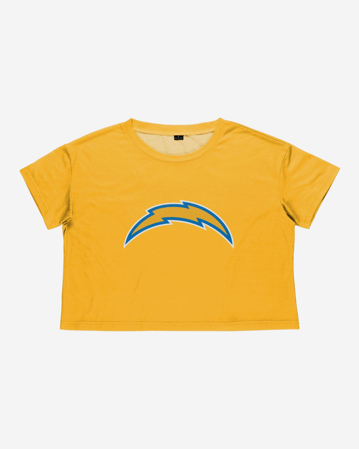 Los Angeles Chargers Womens Alternate Team Color Crop Top FOCO - FOCO.com