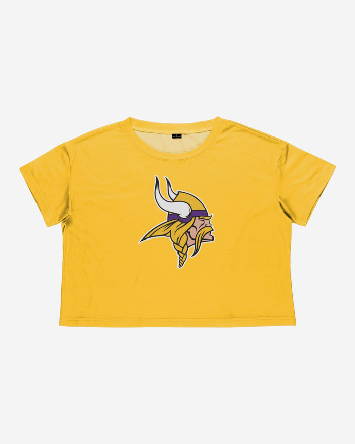 Minnesota Vikings Womens Alternate Team Color Crop Top FOCO - FOCO.com