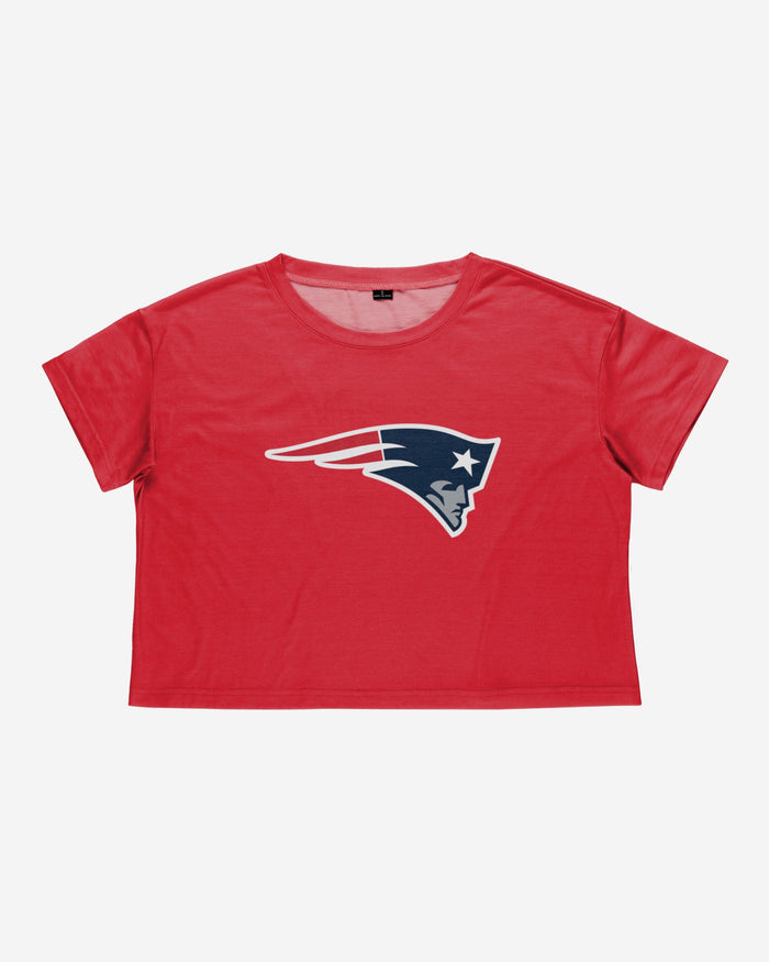 New England Patriots Womens Alternate Team Color Crop Top FOCO - FOCO.com