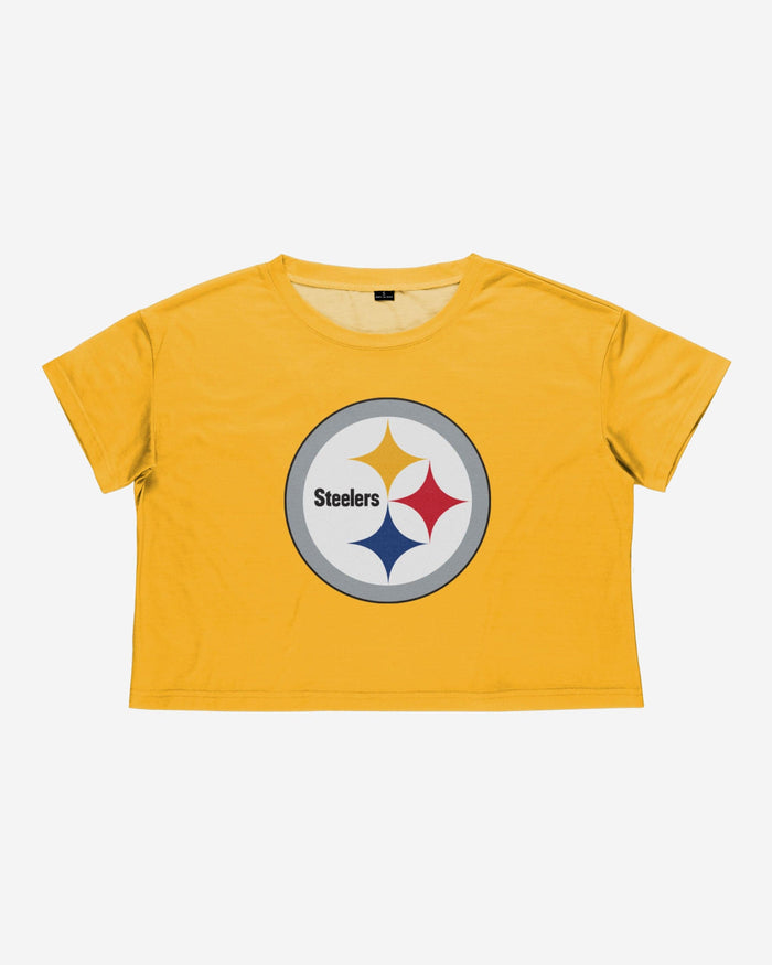 Pittsburgh Steelers Womens Alternate Team Color Crop Top FOCO - FOCO.com