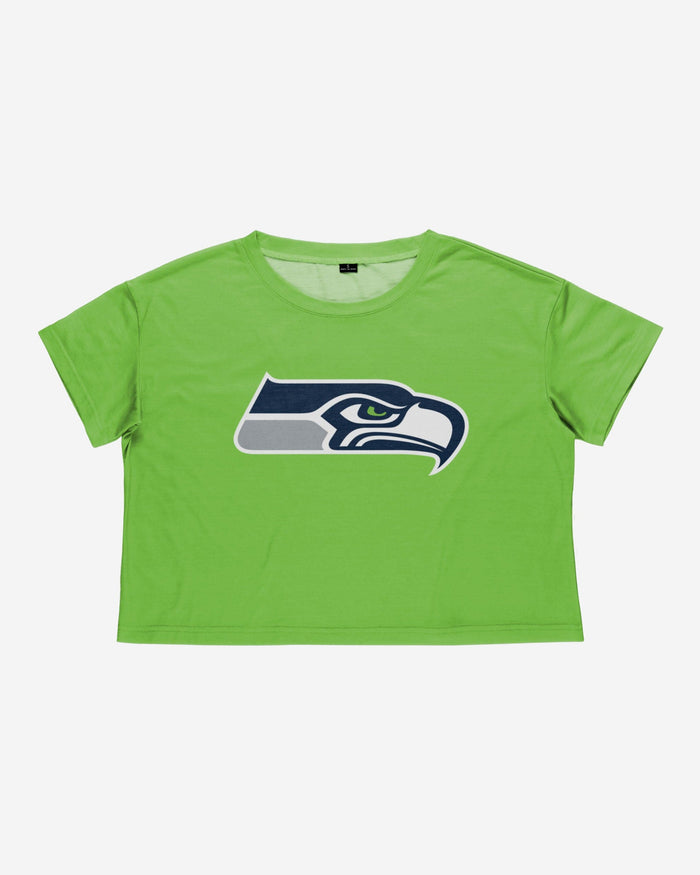 Seattle Seahawks Womens Alternate Team Color Crop Top FOCO - FOCO.com