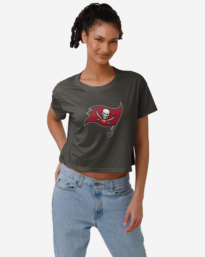 Tampa Bay Buccaneers Womens Alternate Team Color Crop Top FOCO S - FOCO.com