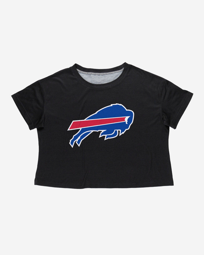 Buffalo Bills Womens Black Big Logo Crop Top FOCO - FOCO.com