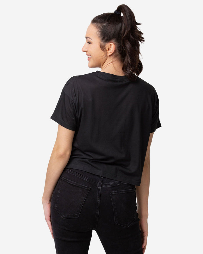 Los Angeles Chargers Womens Black Big Logo Crop Top FOCO - FOCO.com