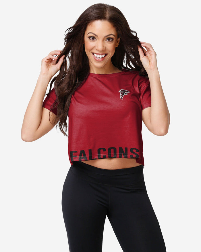 Atlanta Falcons Womens Bottom Line Crop Top FOCO S - FOCO.com