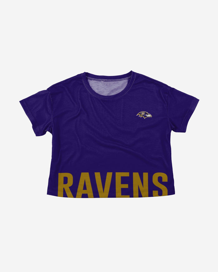 Baltimore Ravens Womens Bottom Line Crop Top FOCO - FOCO.com