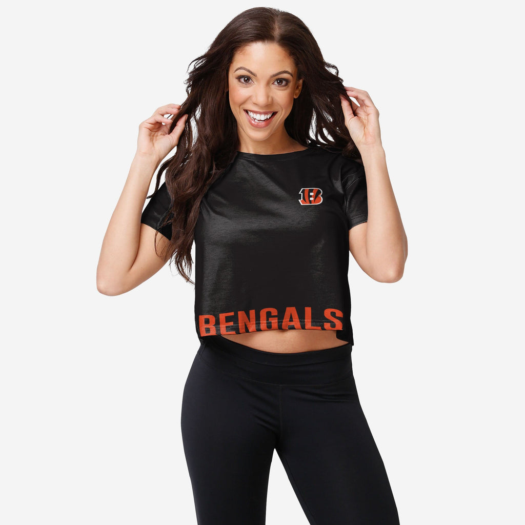 Cincinnati Bengals Womens Bottom Line Crop Top FOCO S - FOCO.com