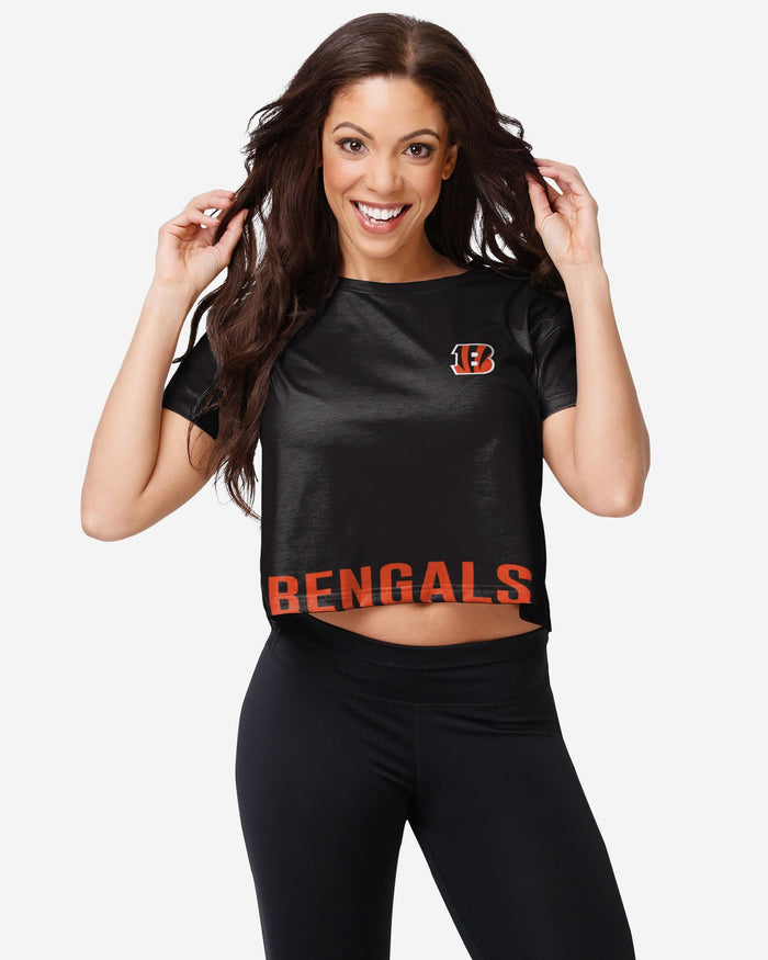 Cincinnati Bengals Womens Bottom Line Crop Top FOCO S - FOCO.com