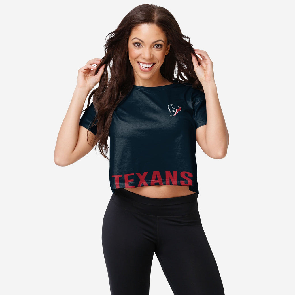 Houston Texans Womens Bottom Line Crop Top FOCO S - FOCO.com