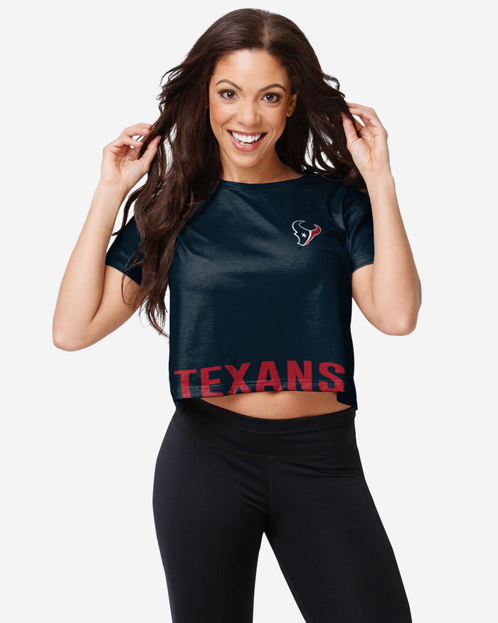 Houston Texans Womens Bottom Line Crop Top FOCO S - FOCO.com