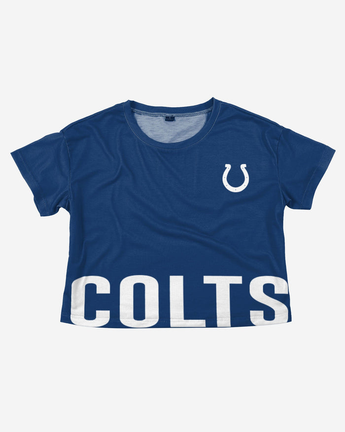 Indianapolis Colts Womens Bottom Line Crop Top FOCO - FOCO.com