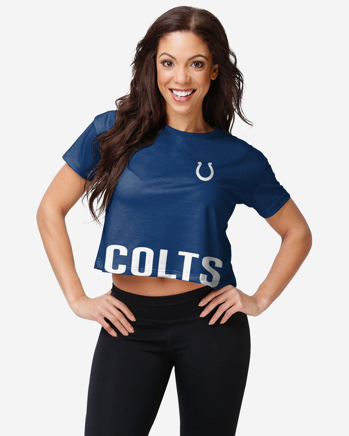 Indianapolis Colts Womens Bottom Line Crop Top FOCO S - FOCO.com