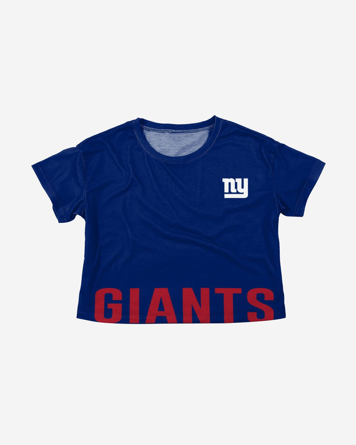 New York Giants Womens Bottom Line Crop Top FOCO - FOCO.com