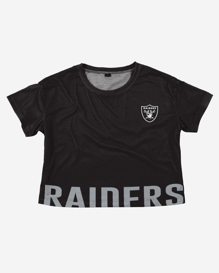 Las Vegas Raiders Womens Bottom Line Crop Top FOCO - FOCO.com