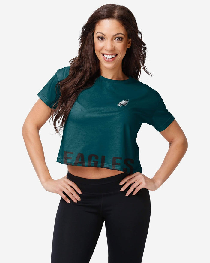 Philadelphia Eagles Womens Bottom Line Crop Top FOCO S - FOCO.com