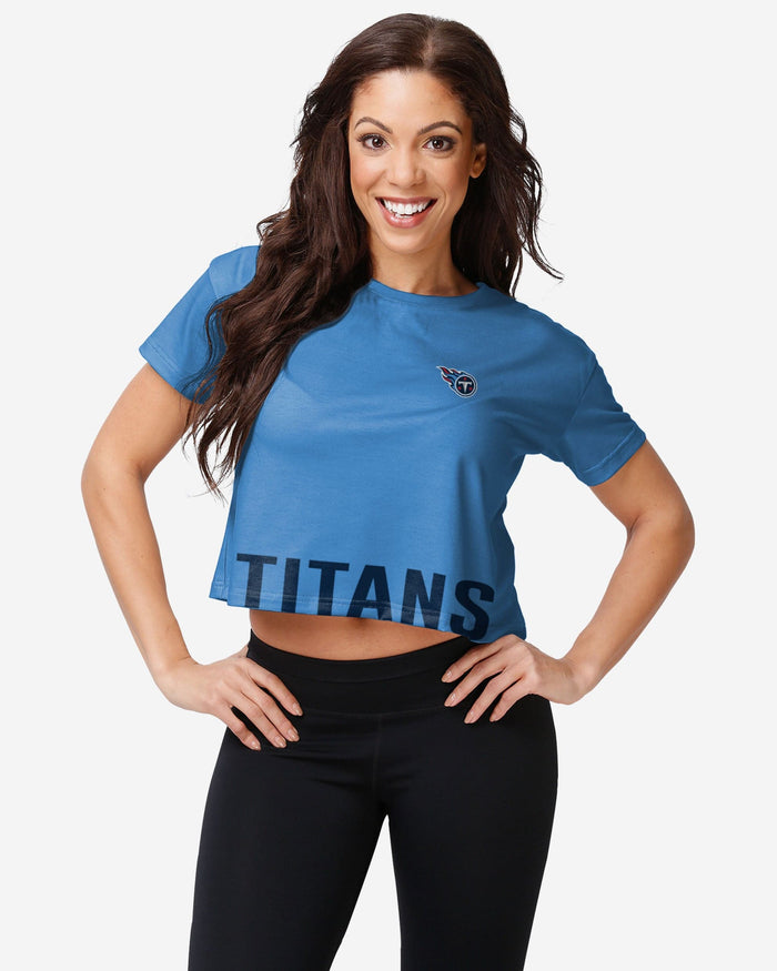 Tennessee Titans Womens Bottom Line Crop Top FOCO S - FOCO.com