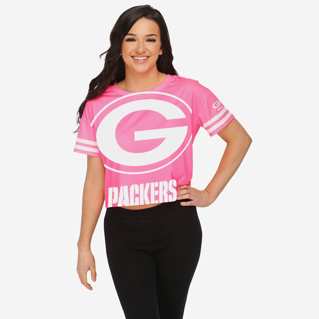 Green Bay Packers Womens Highlights Crop Top FOCO S - FOCO.com