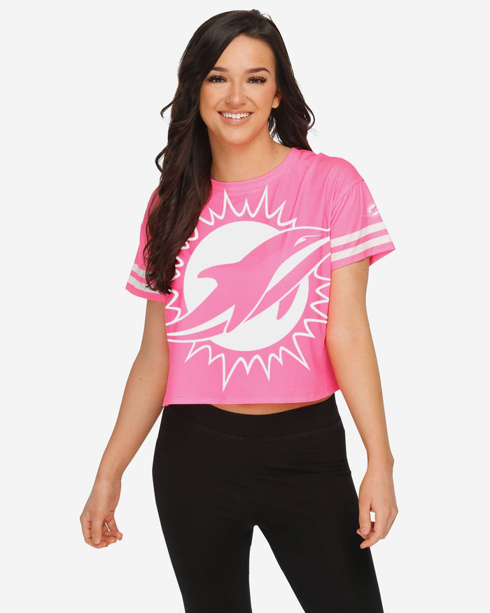 Miami Dolphins Womens Highlights Crop Top FOCO S - FOCO.com