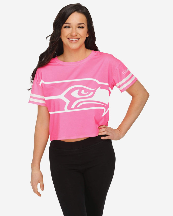 Seattle Seahawks Womens Highlights Crop Top FOCO S - FOCO.com