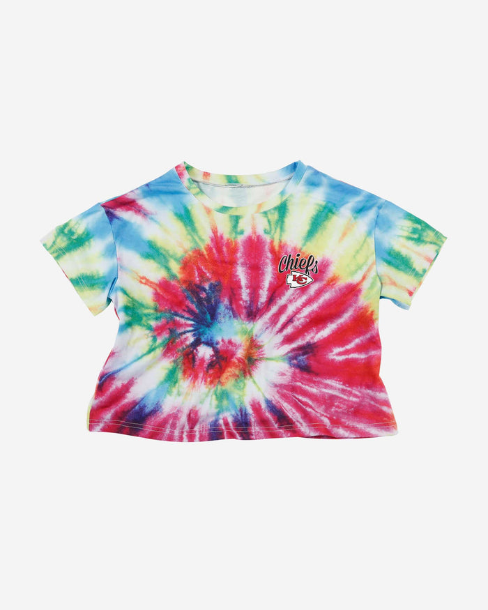 Kansas City Chiefs Womens Pastel Tie-Dye Crop Top FOCO - FOCO.com