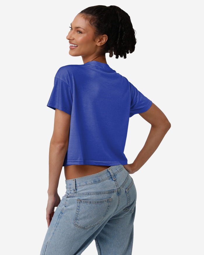 Los Angeles Rams Womens Solid Big Logo Crop Top FOCO - FOCO.com