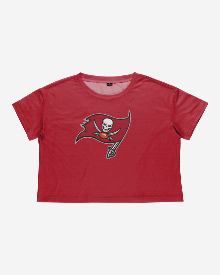 Tampa Bay Buccaneers Womens Solid Big Logo Crop Top FOCO - FOCO.com