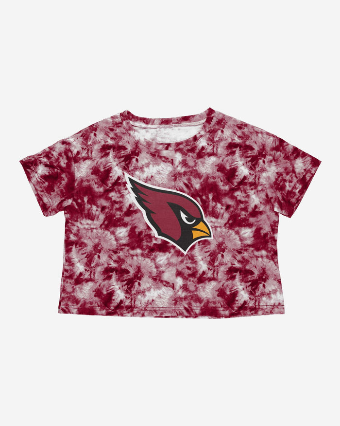 Arizona Cardinals Womens Tie-Dye Big Logo Crop Top FOCO - FOCO.com