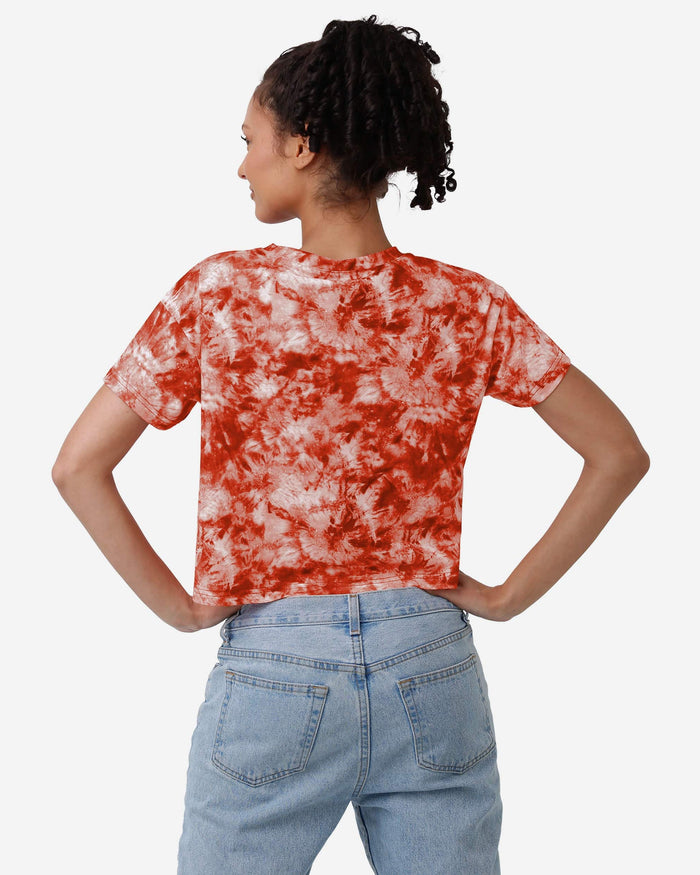 Cleveland Browns Womens Tie-Dye Big Logo Crop Top FOCO - FOCO.com