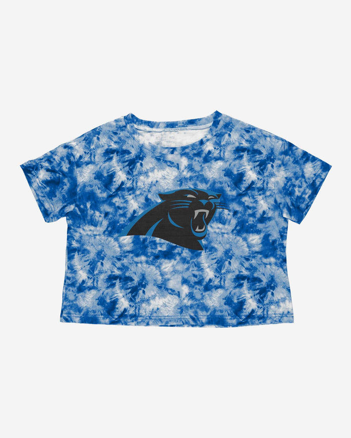 Carolina Panthers Womens Tie-Dye Big Logo Crop Top FOCO - FOCO.com