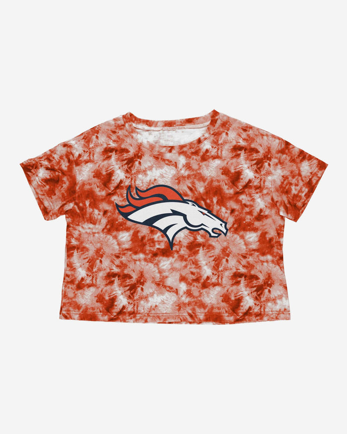 Denver Broncos Womens Tie-Dye Big Logo Crop Top FOCO - FOCO.com