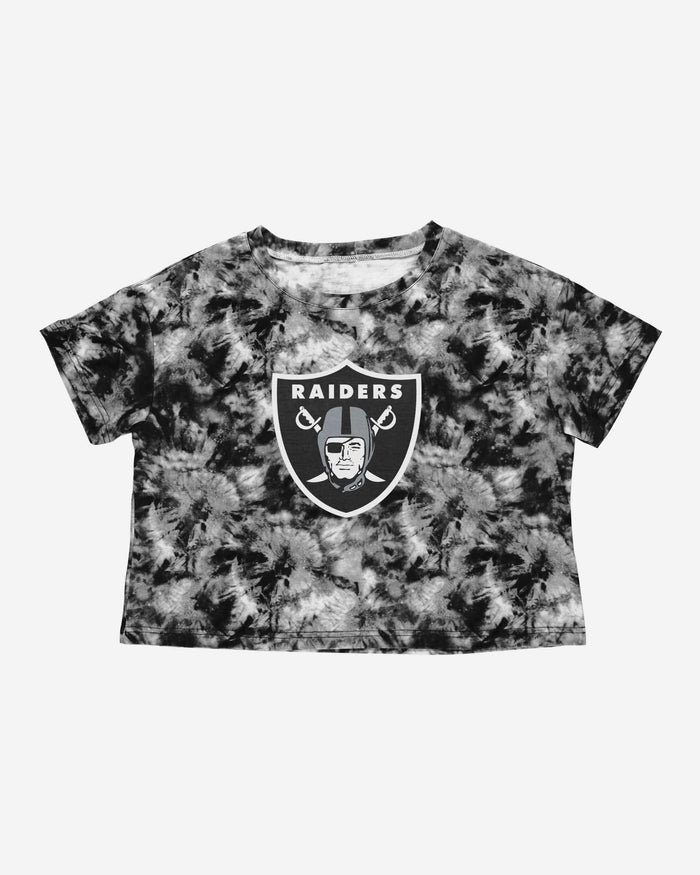 Las Vegas Raiders Womens Tie-Dye Big Logo Crop Top FOCO - FOCO.com