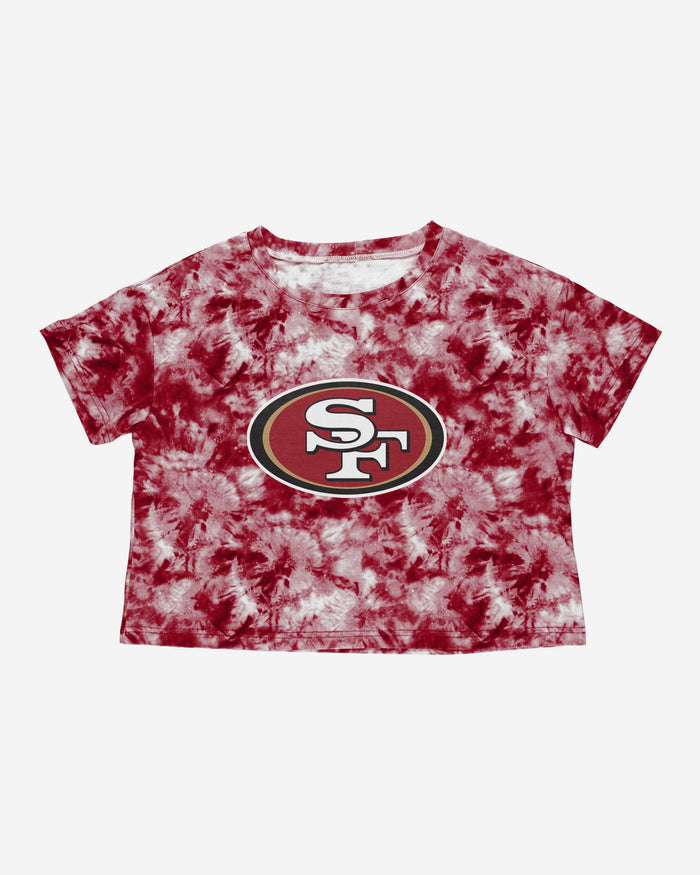 San Francisco 49ers Womens Tie-Dye Big Logo Crop Top FOCO - FOCO.com