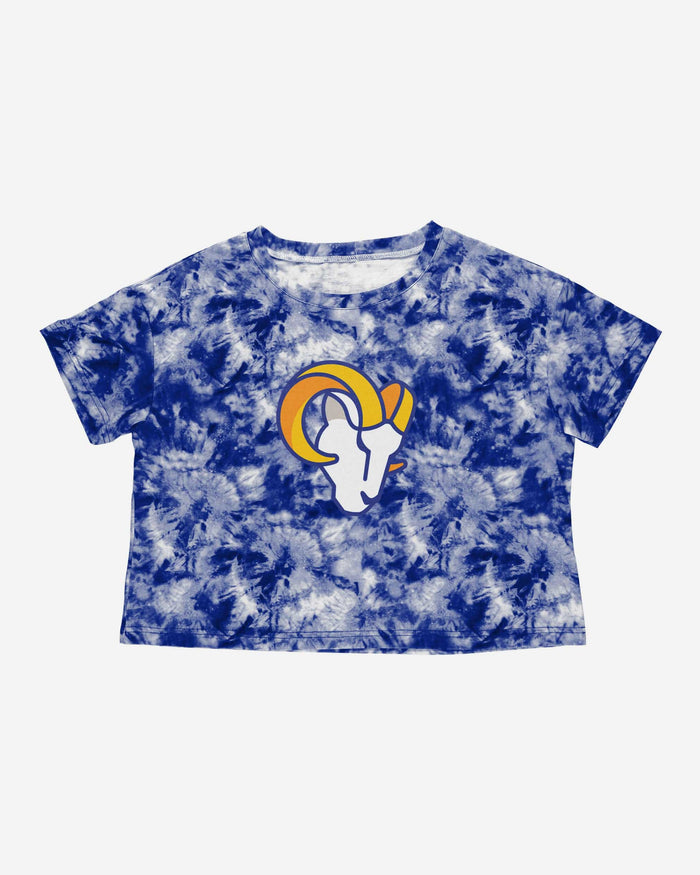 Los Angeles Rams Womens Tie-Dye Big Logo Crop Top FOCO - FOCO.com