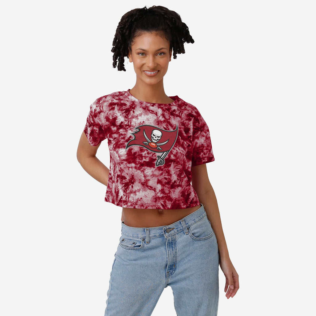 Tampa Bay Buccaneers Womens Tie-Dye Big Logo Crop Top FOCO S - FOCO.com