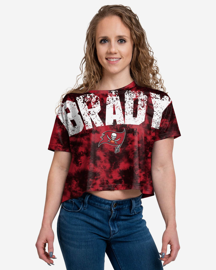 Tom Brady Tampa Bay Buccaneers Womens Tie-Dye Crop Top FOCO S - FOCO.com