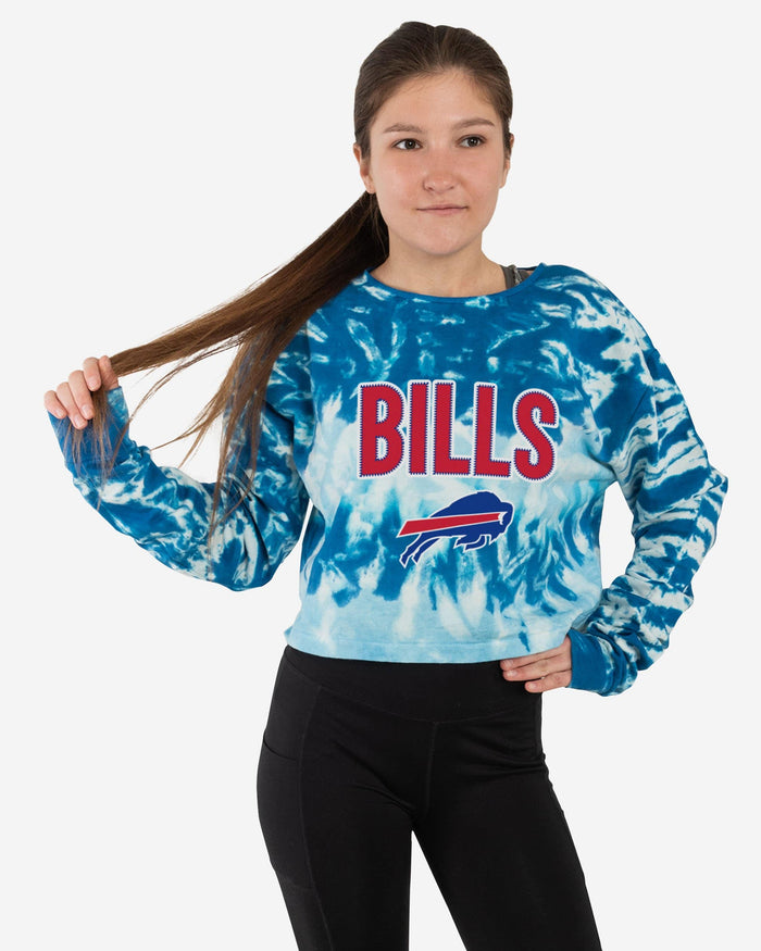 Buffalo Bills Womens Tie-Dye Rush Cropped Sweater FOCO S - FOCO.com