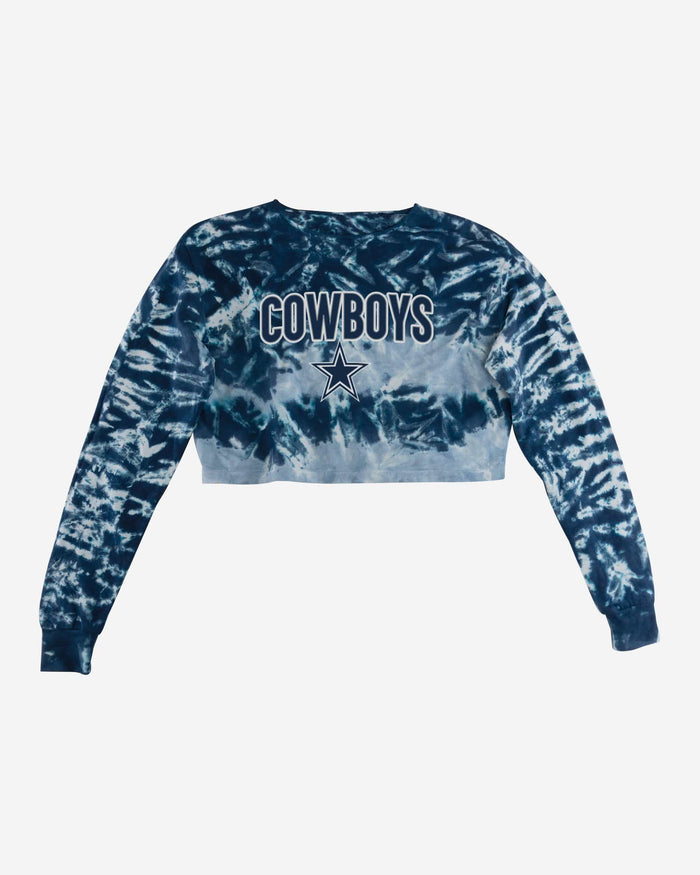 Dallas Cowboys Womens Tie-Dye Rush Cropped Sweater FOCO - FOCO.com