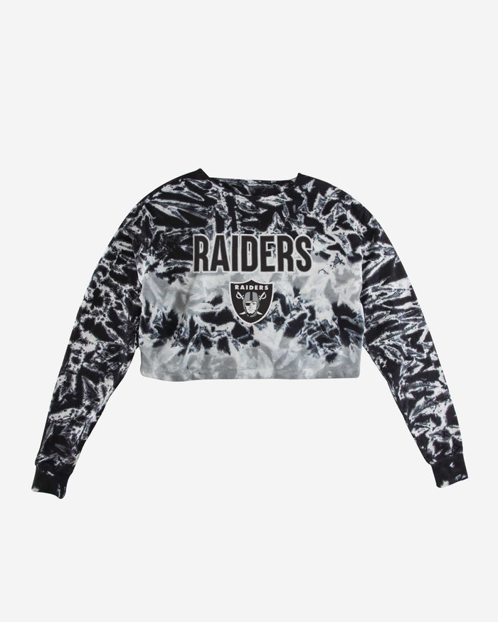 Las Vegas Raiders Womens Tie-Dye Rush Cropped Sweater FOCO - FOCO.com