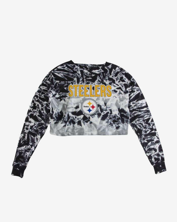 Pittsburgh Steelers Womens Tie-Dye Rush Cropped Sweater FOCO - FOCO.com