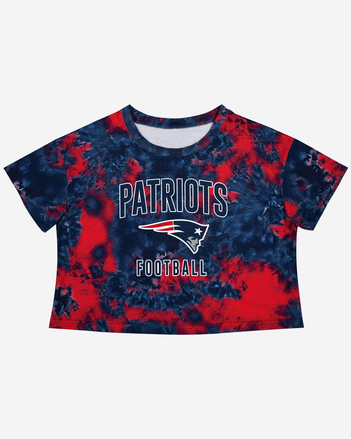 New England Patriots Womens To Tie-Dye For Crop Top FOCO - FOCO.com