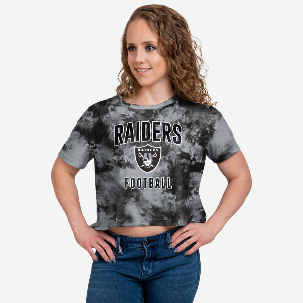 Las Vegas Raiders Womens To Tie-Dye For Crop Top FOCO S - FOCO.com